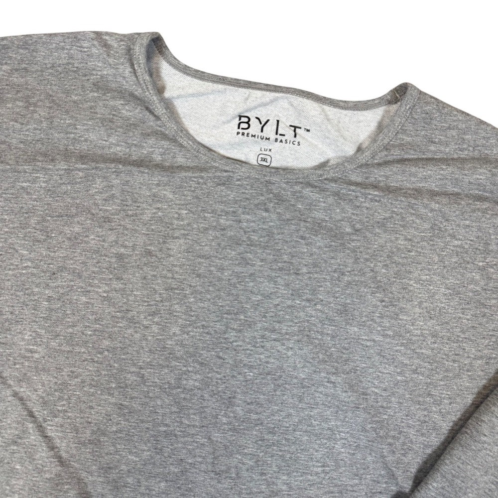 BYLT Premium Basics Lux Mens Gray Long Sleeve Shirt 3XL‎